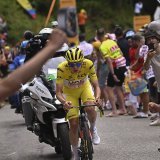Pogacar peut-il assommer le Tour dimanche? KEYSTONE/AP/Bernard Papon